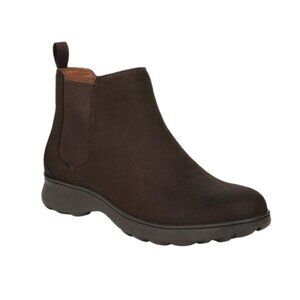 Vionic Womens Chocolate Brown Suede Pull On Chelsea Boots Sz 8 M NEW